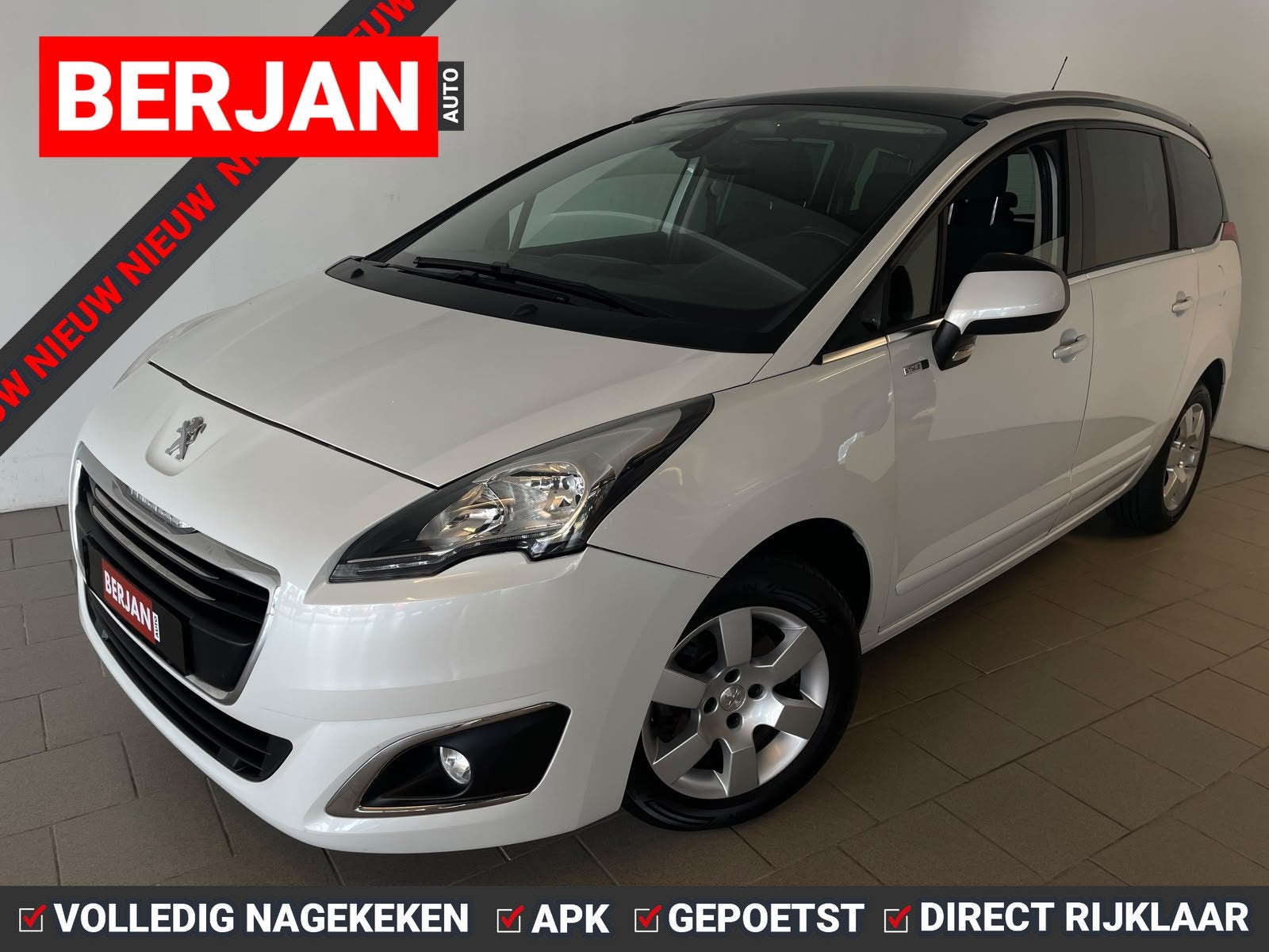 Peugeot 5008 1.2 PureTech Style 7p. AIRCO NAVI ELEK RAMEN CE, Voorwielaandrijving, 745 kg, Gebruikt, 1199 cc