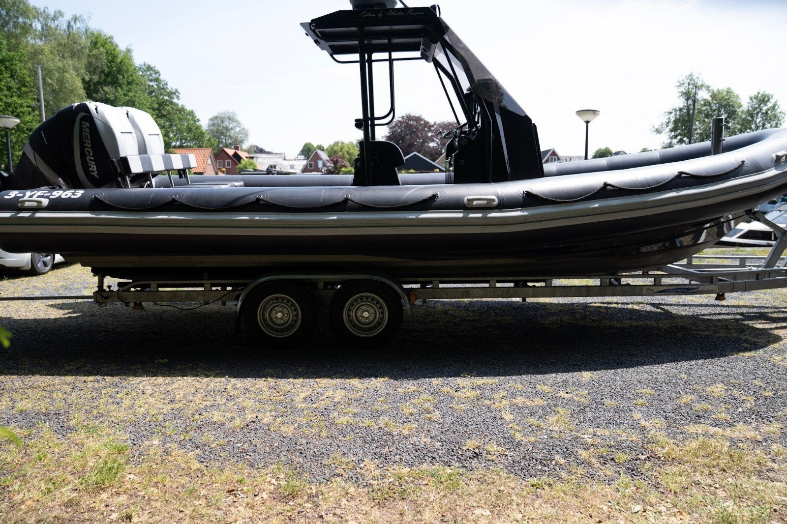 Valiant 8.5 RIB met dubbele Mercury buitenboordmotoren 500pk, Watersport en Boten, Rubberboten, Polyester/glasvezel, Inclusief motor