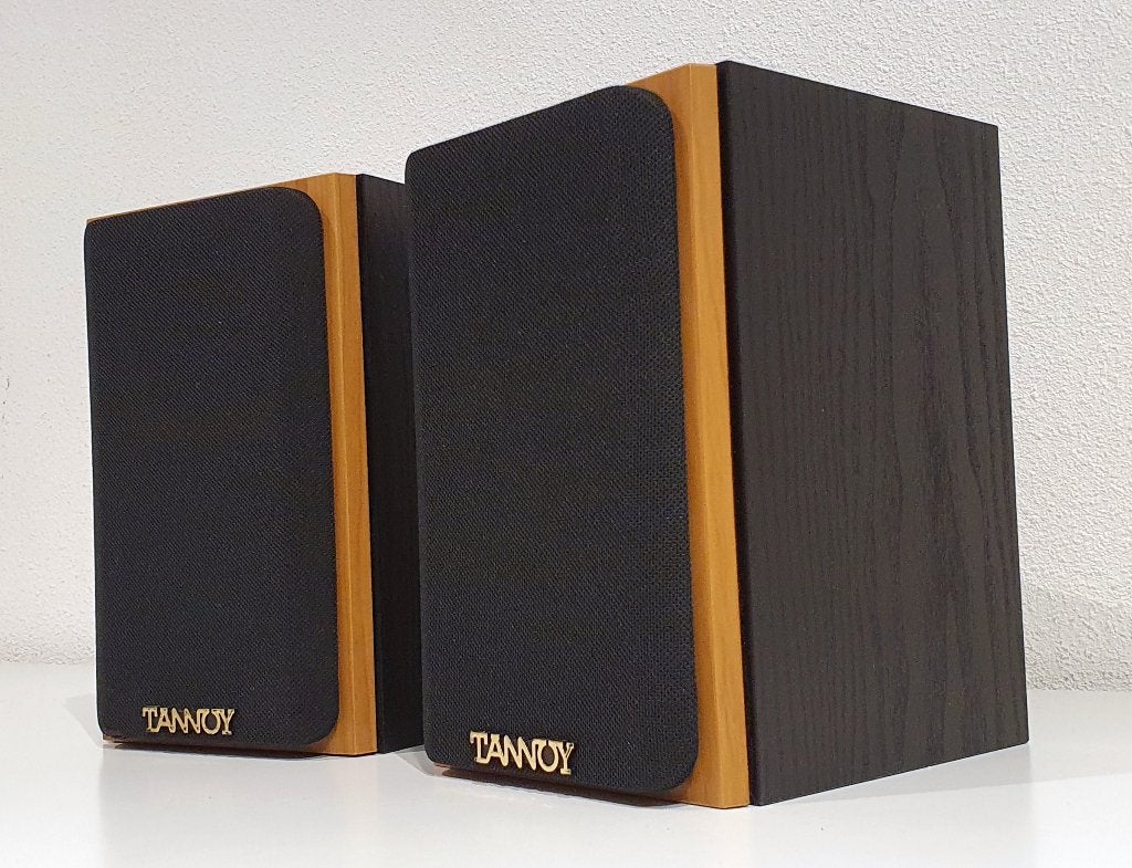 Boekenplank Luidsprekers - Tannoy Mercury MR Cherry (60W), Audio, Tv en Foto, Luidsprekers, Gebruikt, Front, Rear of Stereo speakers