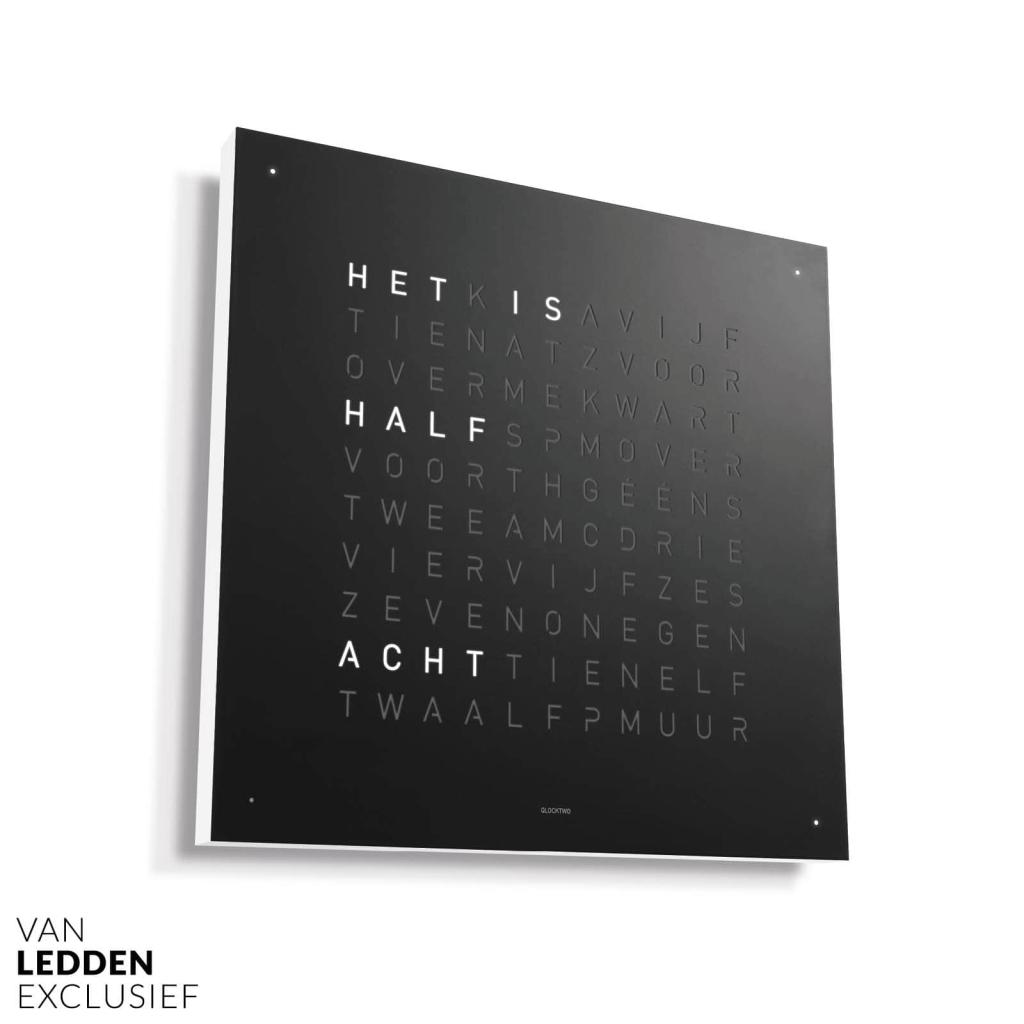 Qlocktwo Earth 90 Black Pepper Woordklok Design klok, Huis en Inrichting, Woonaccessoires | Klokken, Ophalen of Verzenden, Niet ingevuld