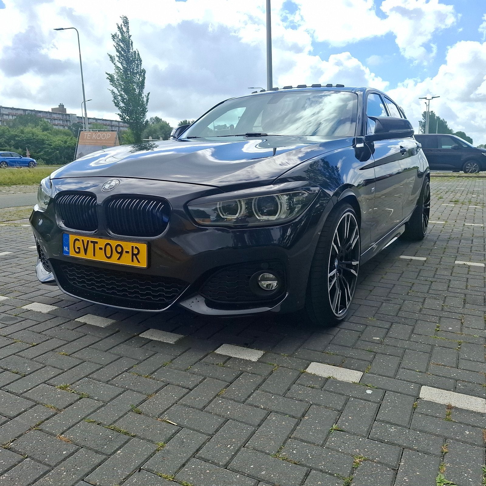 BMW 1-Serie 125i 224pk Aut 2019 Zwart 65000km, Auto's, Achterwielaandrijving, 4 cilinders, Zwart, Leder