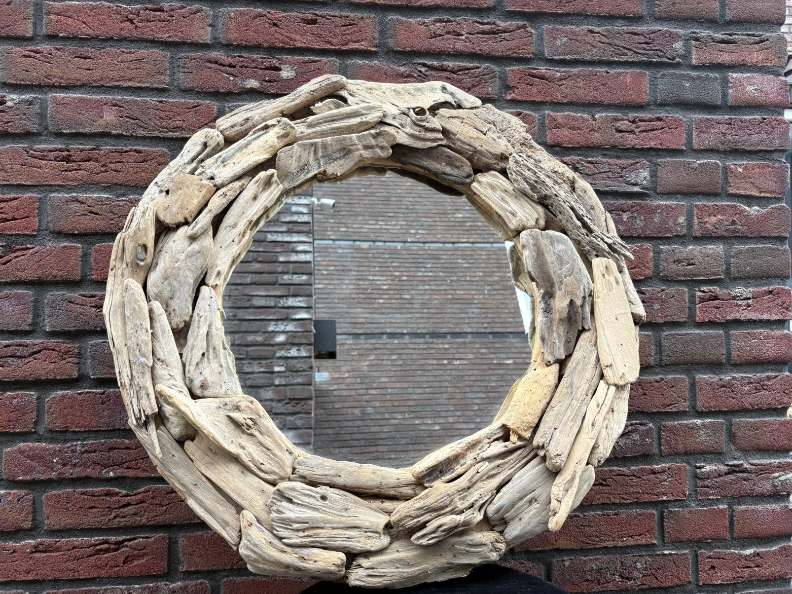 Spiegel driftwood, Ophalen of Verzenden, Zo goed als nieuw, Minder dan 100 cm, Rechthoekig