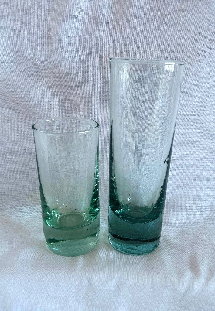 2 Mondgeblazen robuuste eco longdrinkglazen 13 + 19h, Ophalen