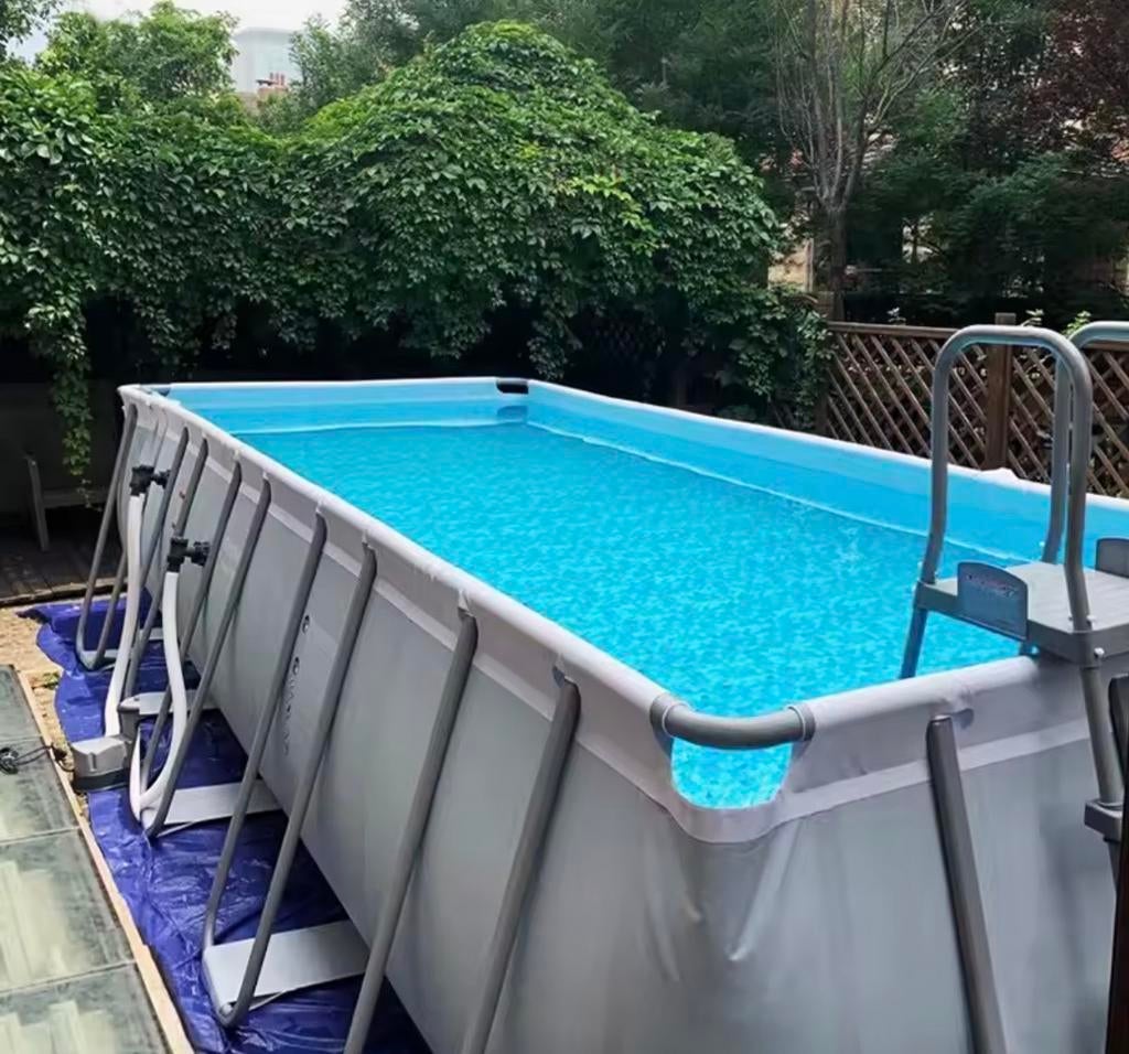 Zwembad 4x2 meter grijs - De Cranenbroek, Tuin en Terras, Ophalen of Verzenden, Zo goed als nieuw, Rechthoekig, Minder dan 80 cm