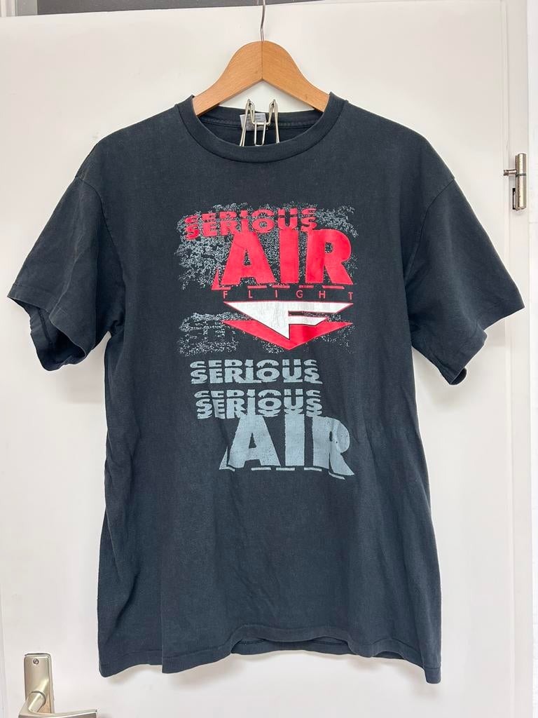 Nike Vintage 80s 1987-1989 Glow in Dark Made USA Shirt, Ophalen of Verzenden, Zo goed als nieuw, Maat 56/58 (XL), Zwart