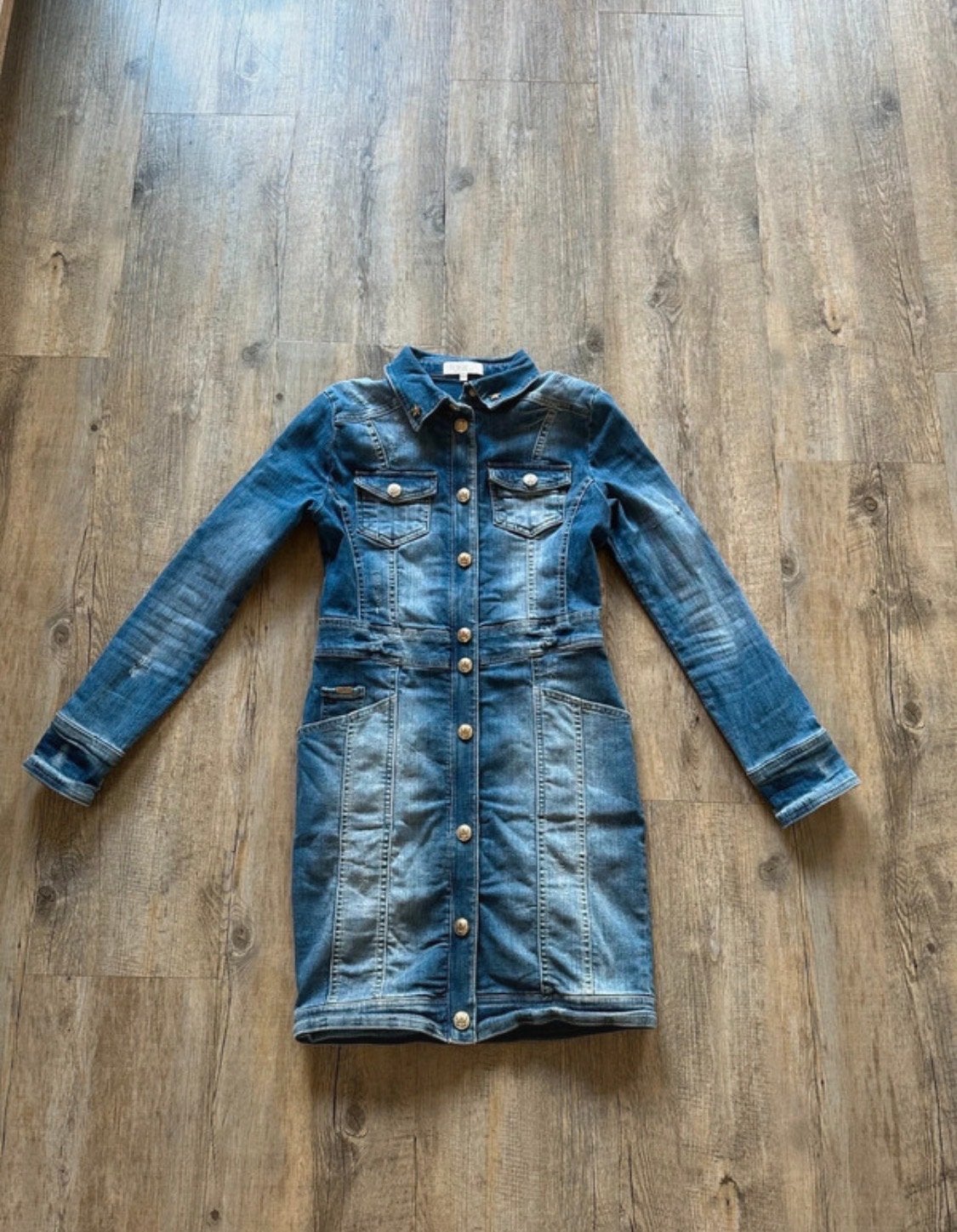 Josh V Hana spijkerjurk maat S, ZGAN!, Blauw, Ophalen of Verzenden, Zo goed als nieuw, Knielengte