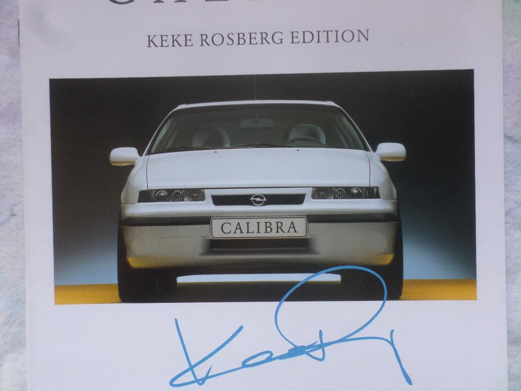 Opel Calibra Keke Rosberg Brochure, Ophalen of Verzenden, Zo goed als nieuw, Opel