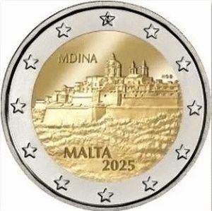 2 Euro Malta 2025 - Mdina - UNC, Postzegels en Munten, Munten | Europa | Euromunten, Verzenden, Malta, 2 euro, Losse munt