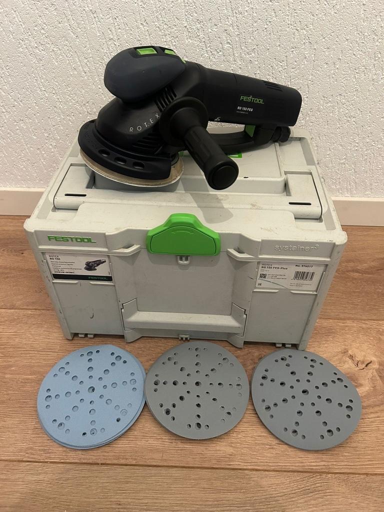Festool Rotex 150 FEQ, Doe-het-zelf en Verbouw, Gereedschap | Schuurmachines, Ophalen, Gebruikt, Minder dan 600 watt, Excentrische schuurmachine
