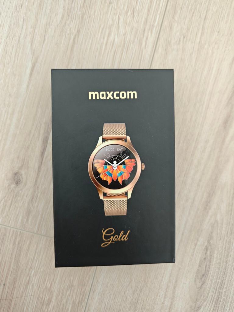 Smartwatch MAXCOM FW42 Goud - Gebruikt en Functioneel, Gebruikt, MAXCOM, Ophalen of Verzenden, Waterdicht
