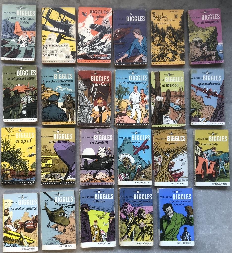 W.E. JOHNS - BIGGLES - 23 BOEKJES BIGGLES, Ophalen of Verzenden, Zo goed als nieuw