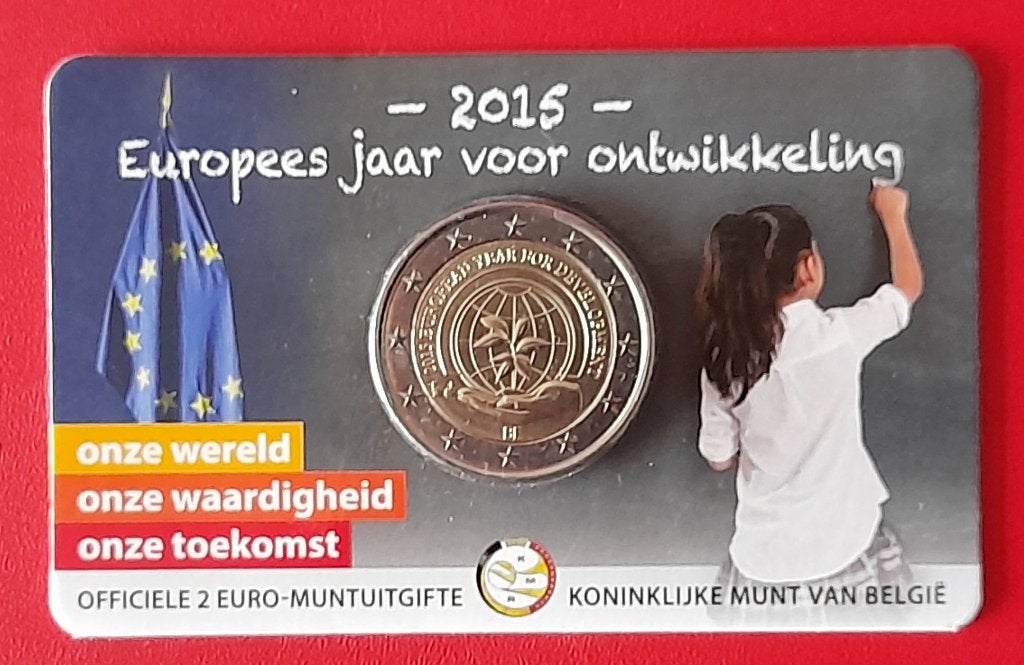 coincard Belgie 2 euro 2015 Europees jaar (Vlaamse versie), Ophalen of Verzenden, Setje