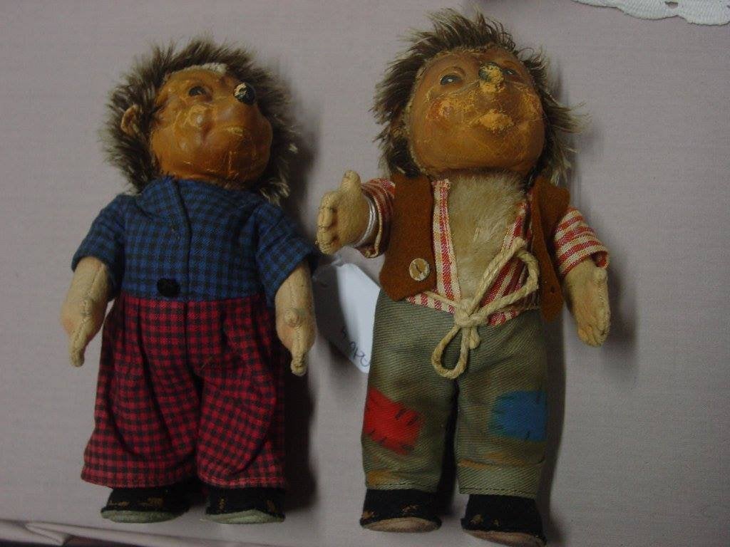 steiff adv 4 set oude mecki's, Antiek en Kunst, Ophalen