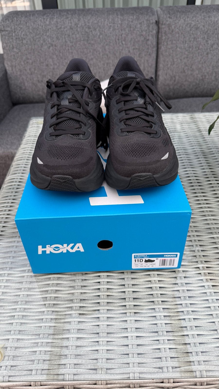 Hoka Bondi 9 hardloopschoenen - Maat 45 1/3 - Zwart, Ophalen of Verzenden, Nieuw, Zwart, Sneakers of Gympen