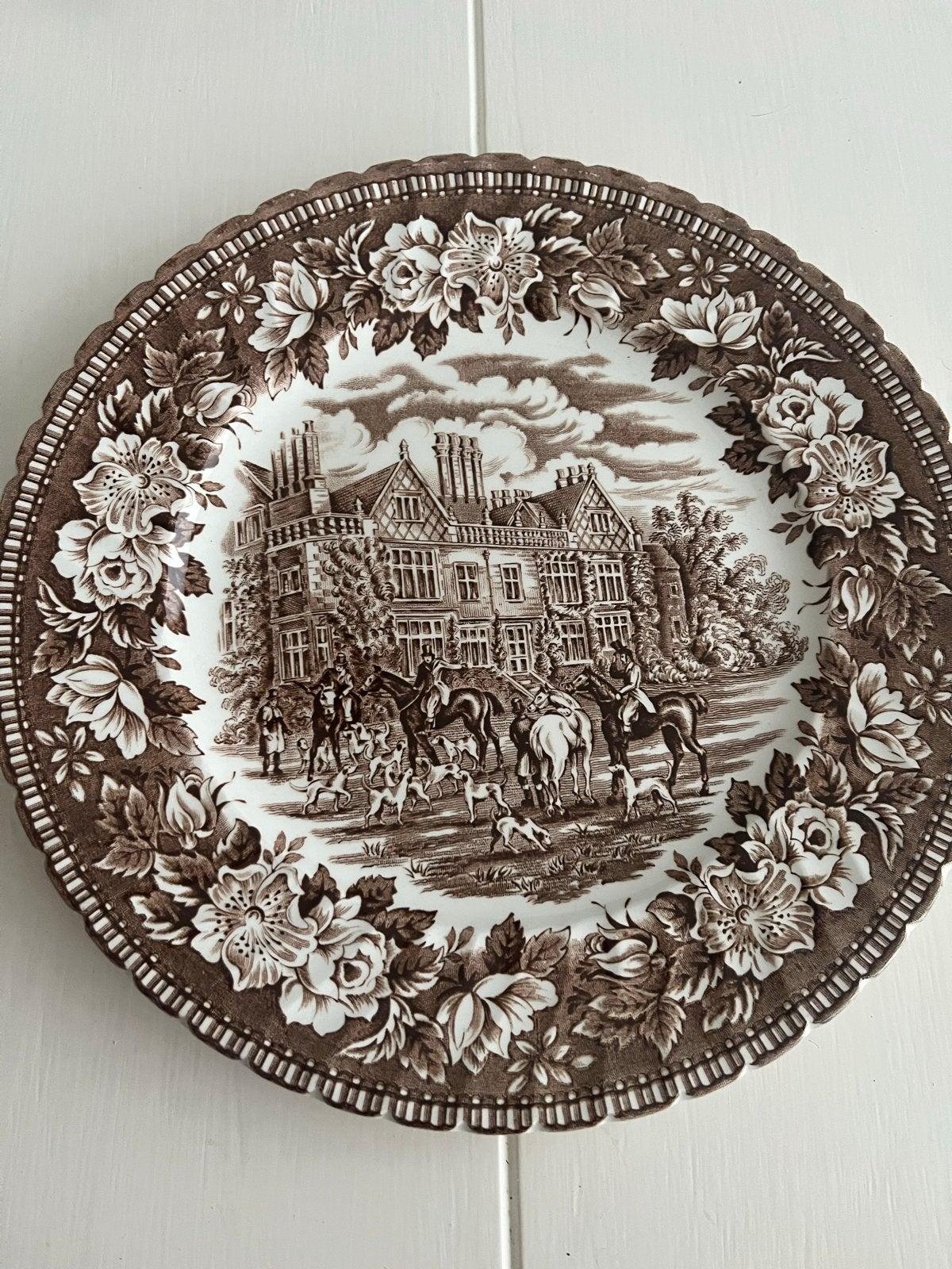 Antiek H. Aynsley & Co Ltd 'England's Heritage 27cm' bord, Ophalen of Verzenden
