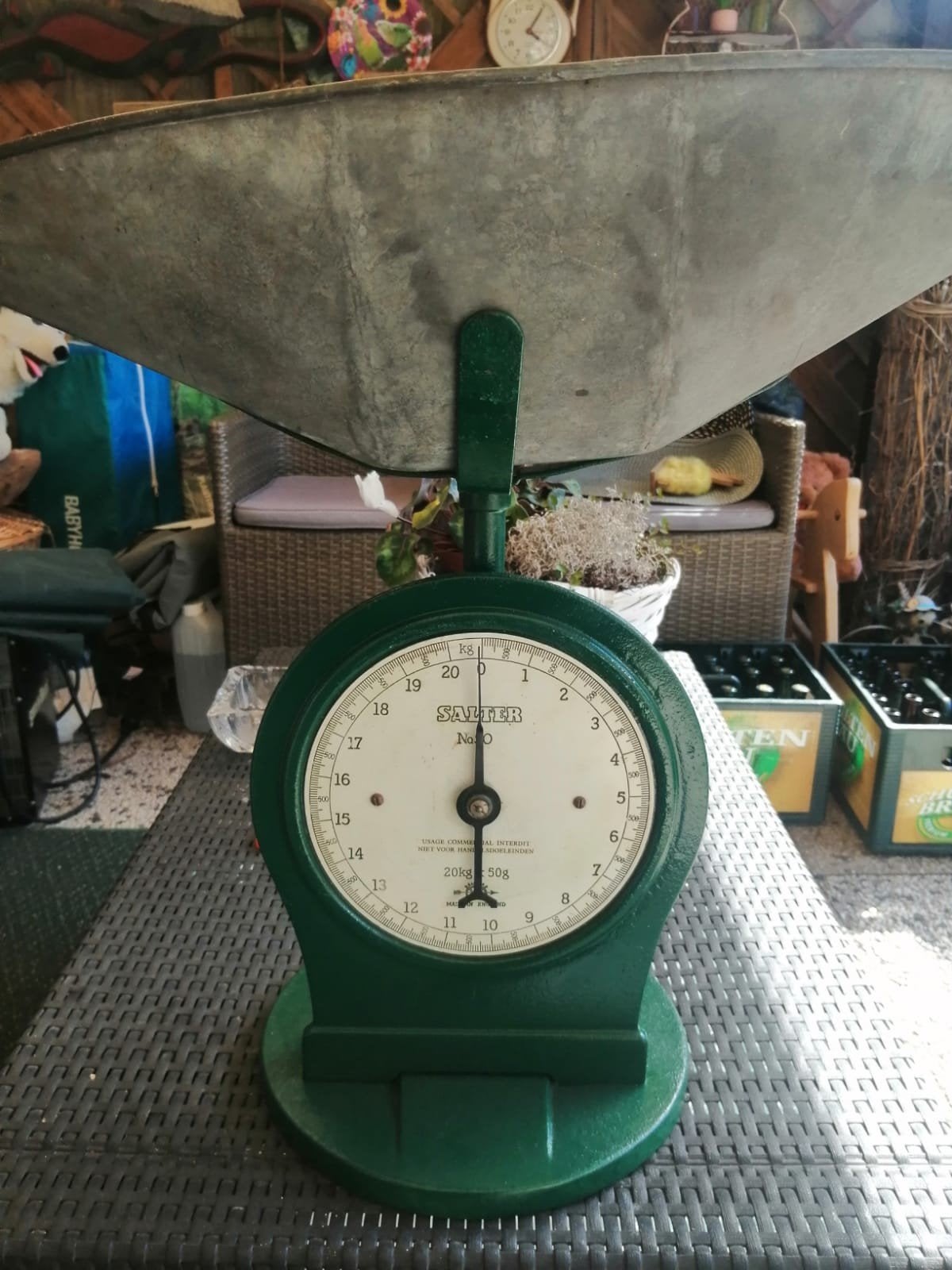 Oude Salter weegschaal tot 20 kg - Vintage keukenweegschaal, Verzamelen, Ophalen, Overige typen