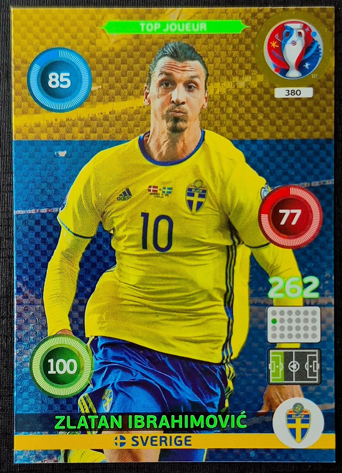 Panini Zlatan Ibrahimovic - Zweden, EK 2016, Ophalen of Verzenden, Zo goed als nieuw, Buitenlandse clubs, Poster, Plaatje of Sticker