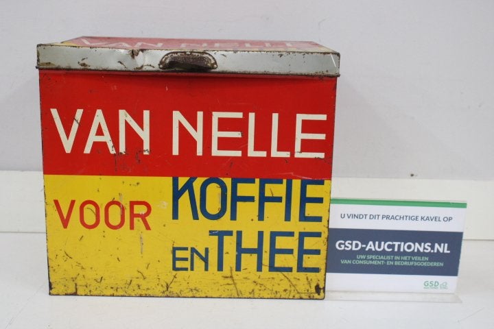 Vintage Van Nelle metalen koffie- en theeblik, Ophalen of Verzenden