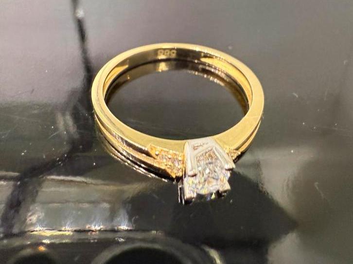 Prachtige 14 karaats gouden ring verlovingsring trouwring, Sieraden, Tassen en Uiterlijk, Ringen, Ophalen of Verzenden, Nieuw