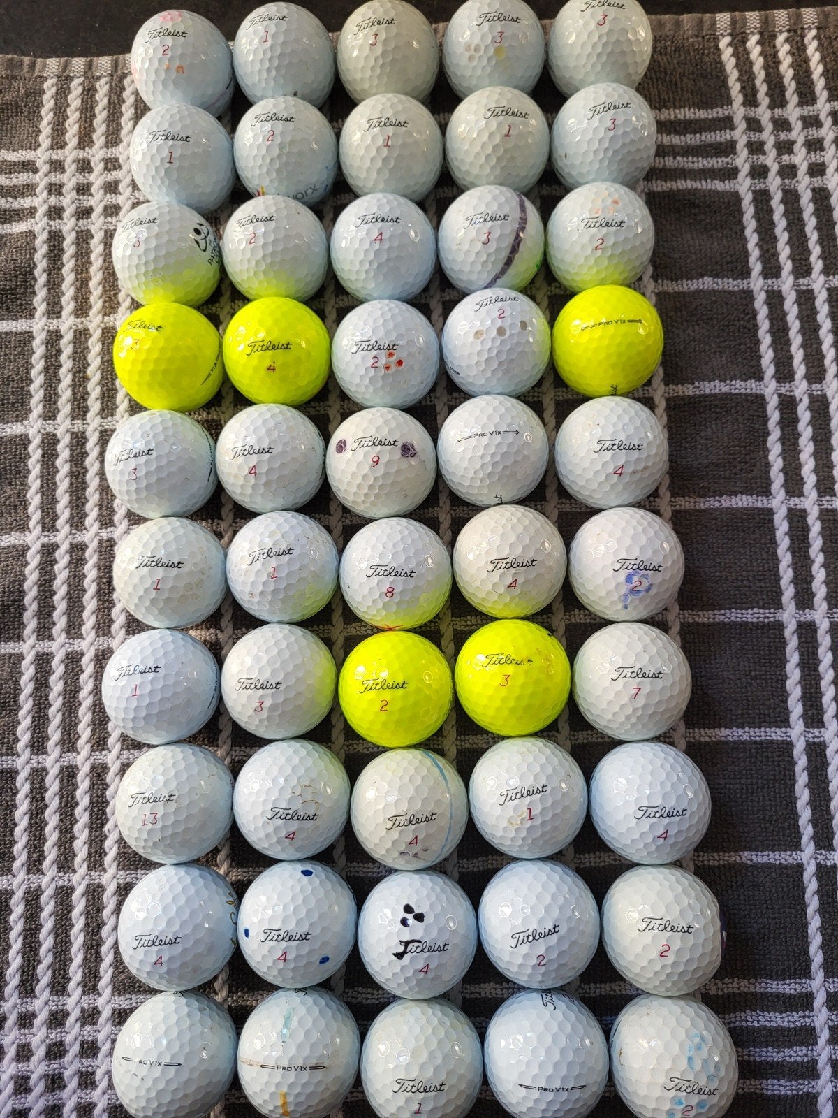 50 Titleist Pro V 1 X golfballen, Ophalen of Verzenden, Gebruikt, Bal(len)