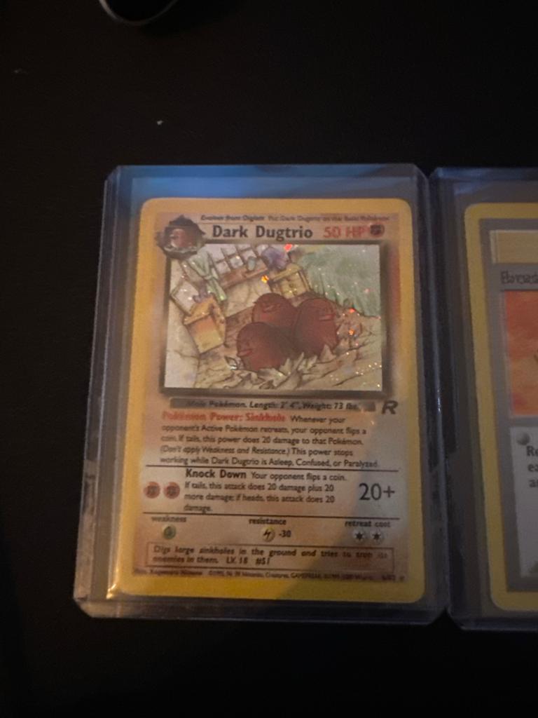 Pokémon Kaarten: Dark Dugtrio & Brock Trainer, Ophalen of Verzenden, Gebruikt, Meerdere kaarten