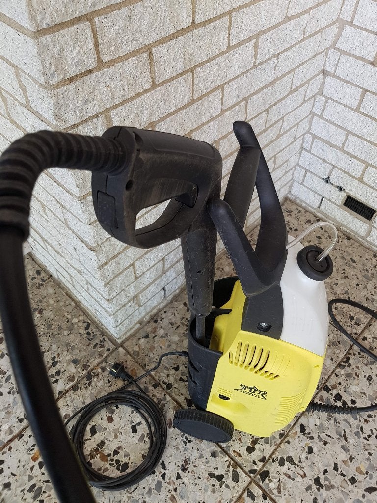 hogedrukreiniger met terras reiniger en borstel, Verzenden, Zo goed als nieuw, Elektrisch