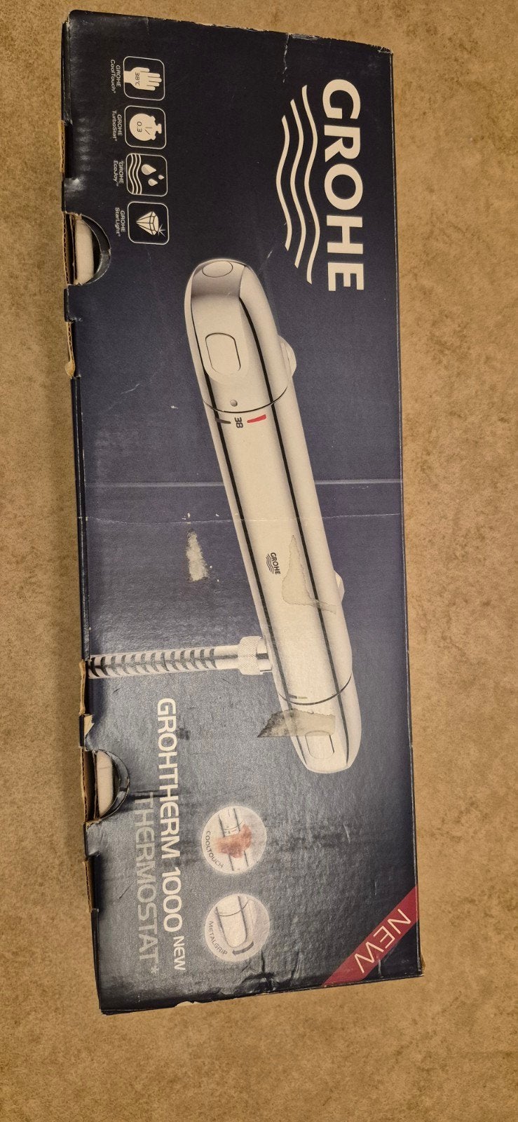 Grohe Grohtherm 1000 New Thermostat Douchekraan, Doe-het-zelf en Verbouw, Ophalen, Nieuw, Chroom, Douche