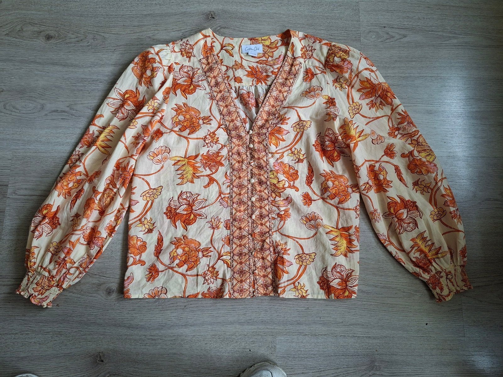 Luchtige blouse cotton club maat M | katoen, Ophalen of Verzenden, Zo goed als nieuw, Maat 38/40 (M)