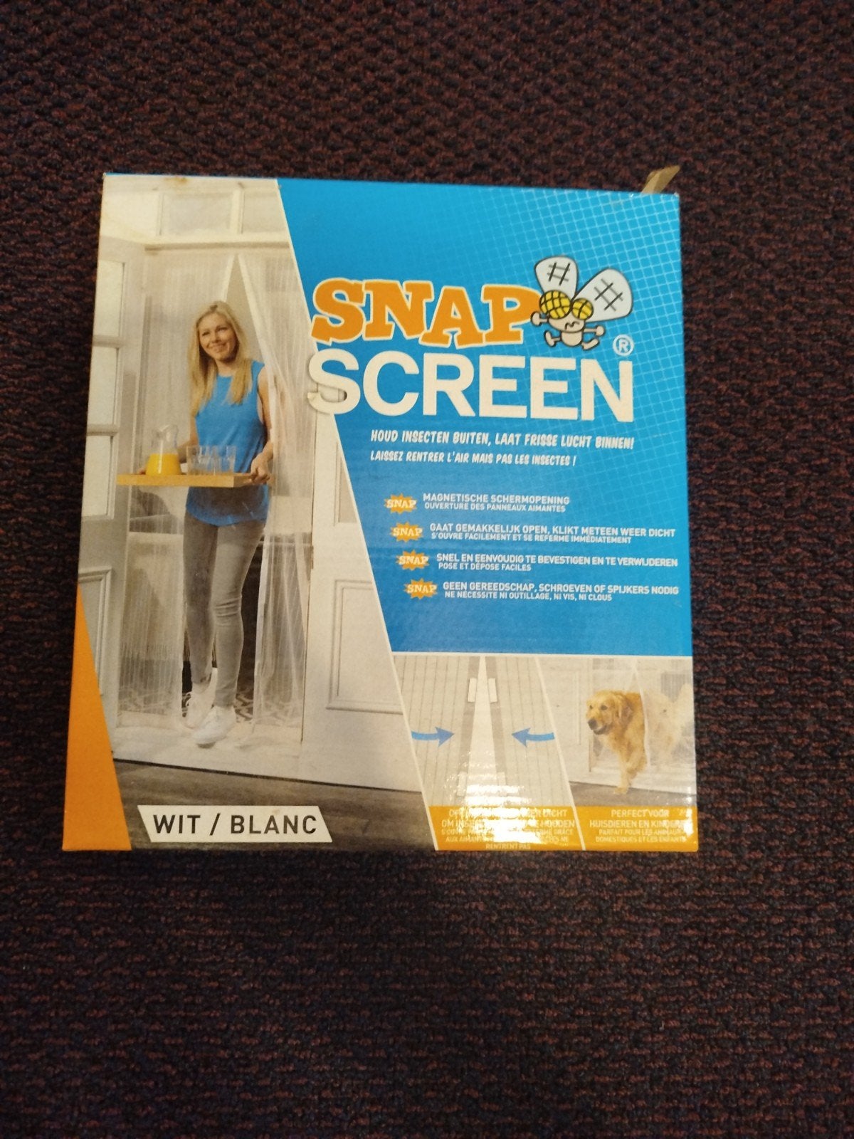 Snap Screen Hordeur - Houd insecten buiten!, Ophalen, 80 tot 100 cm, Hordeur, Nieuw