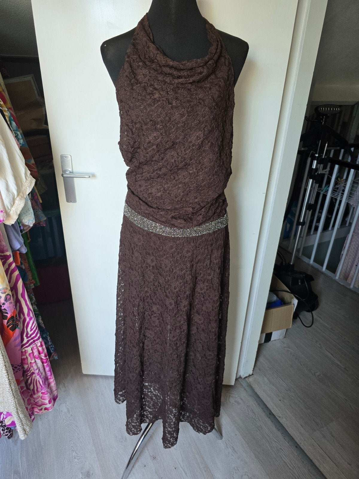 Dames jurk nieuw zara m, Maat 38/40 (M), Bruin, Zara, Nieuw