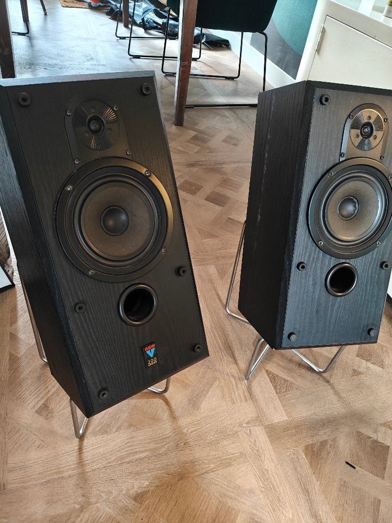 B&W (Bowers & Wilkins) V202 | vintage speakers | werkend, Audio, Tv en Foto, Ophalen, Stereo speakers, Gebruikt, Stofbestendig