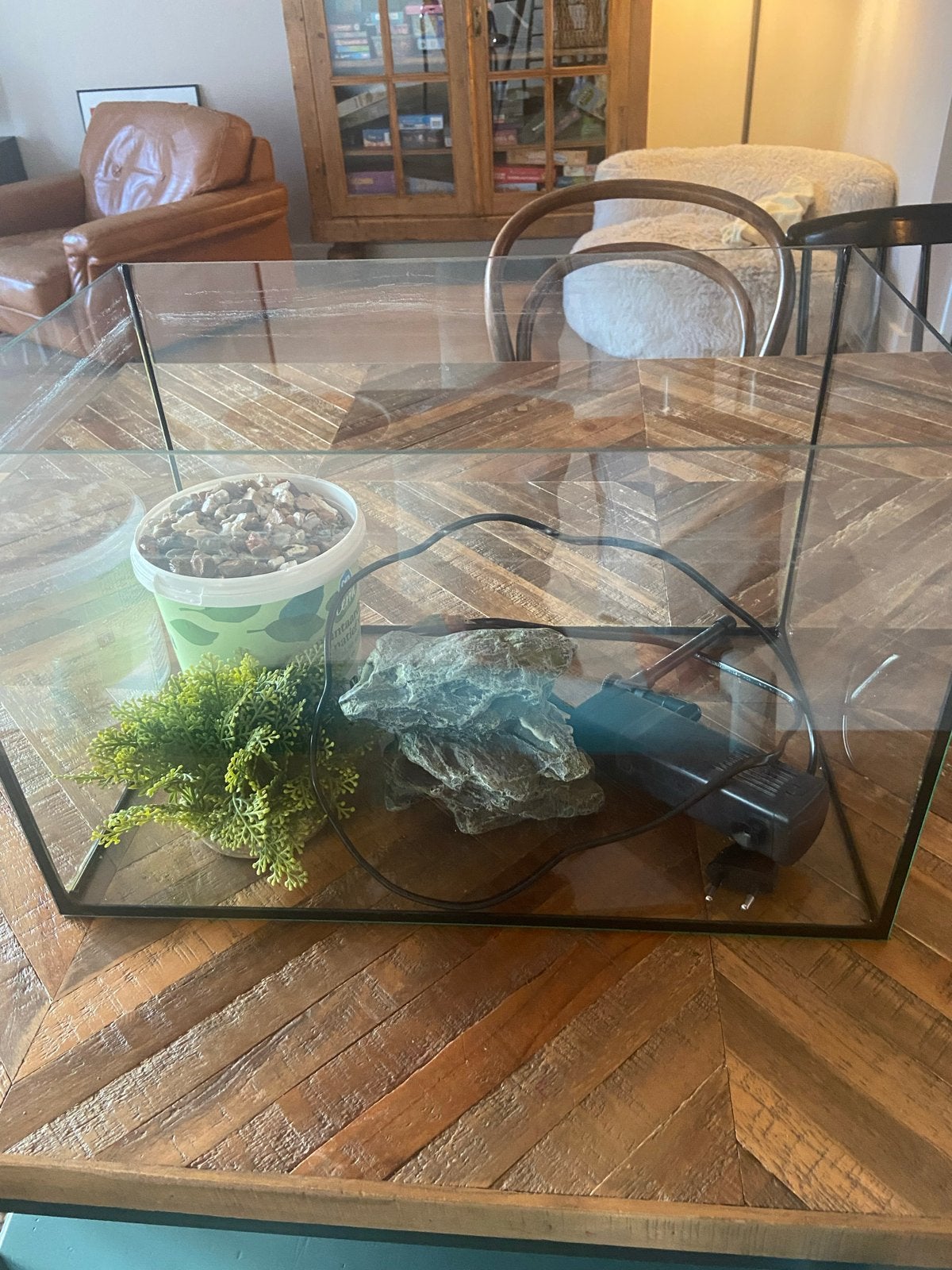 Mooie aquarium voor (goud)visjes, Ophalen of Verzenden, Zo goed als nieuw, Leeg aquarium