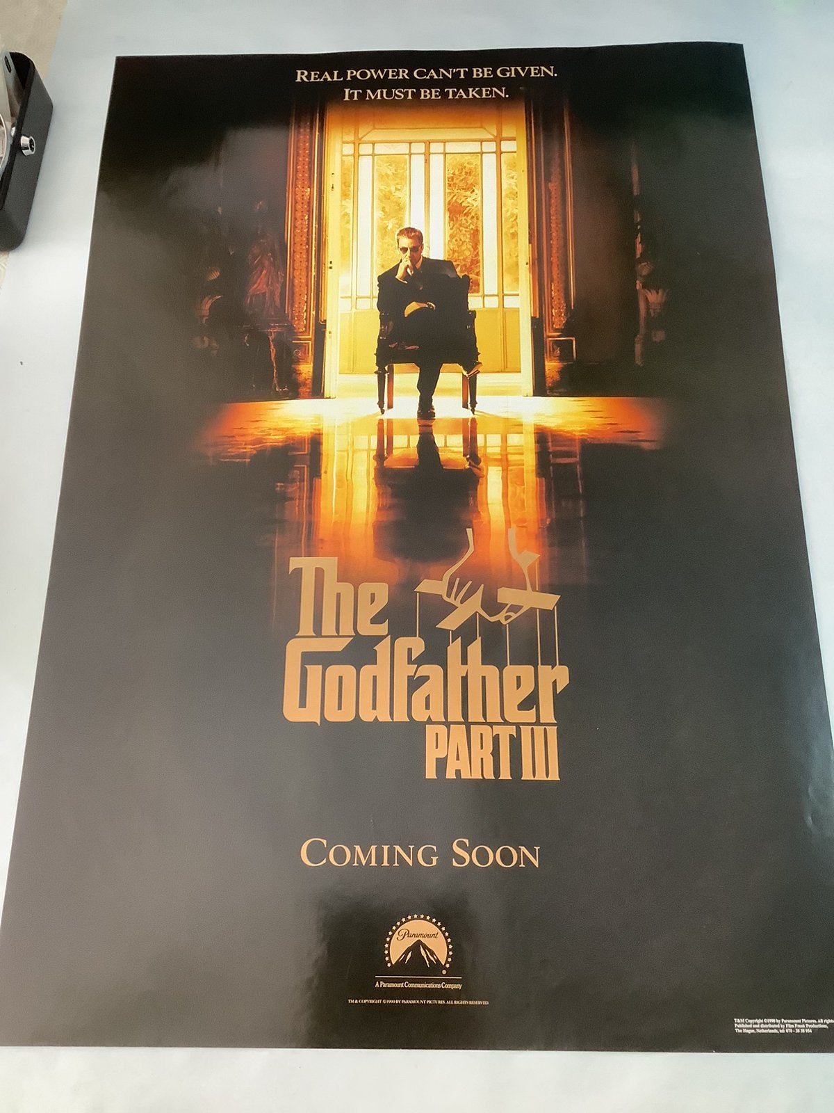 THE GODFATHER 3  filmposter  68-99 cm, Ophalen of Verzenden, Zo goed als nieuw, A1 t/m A3, Film en Tv
