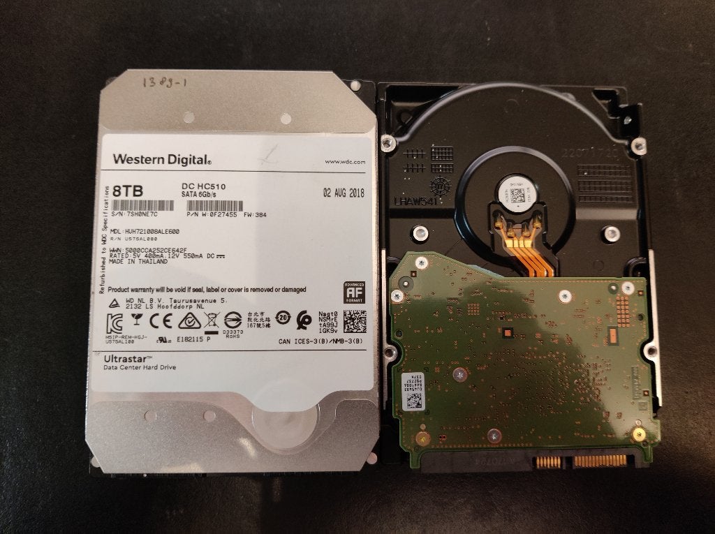 WD 8TB Ultrastar HUH72100BALE600 harddisk [HDD-1389] 5-8, Computers en Software, Harde schijven, Intern, 8tb, Ophalen of Verzenden