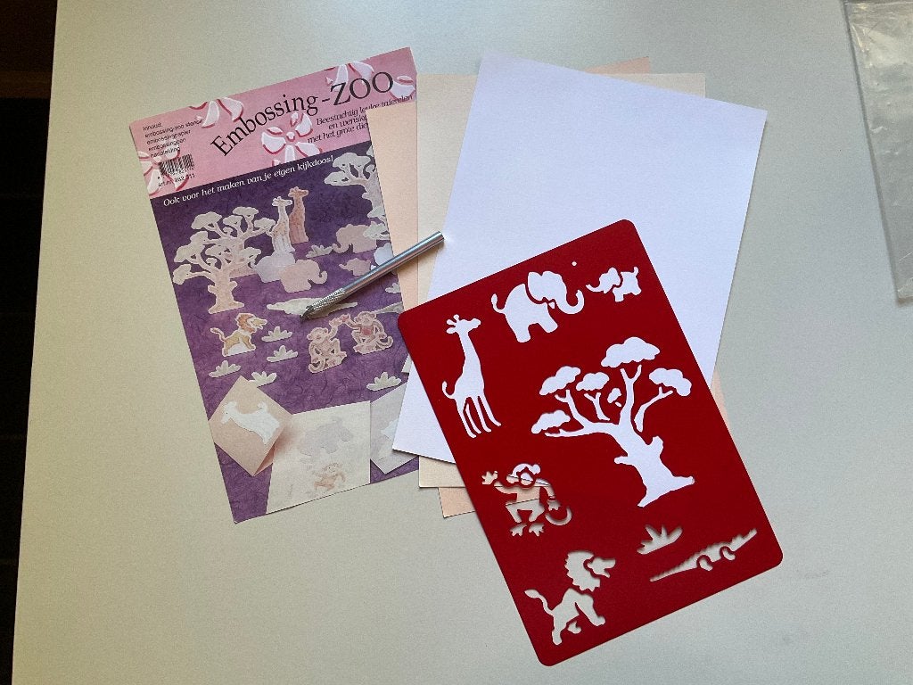 kaarten maken embossing pakket dierentuin sjablonen, Ophalen of Verzenden, Zo goed als nieuw, Dieren, Pons of Mal
