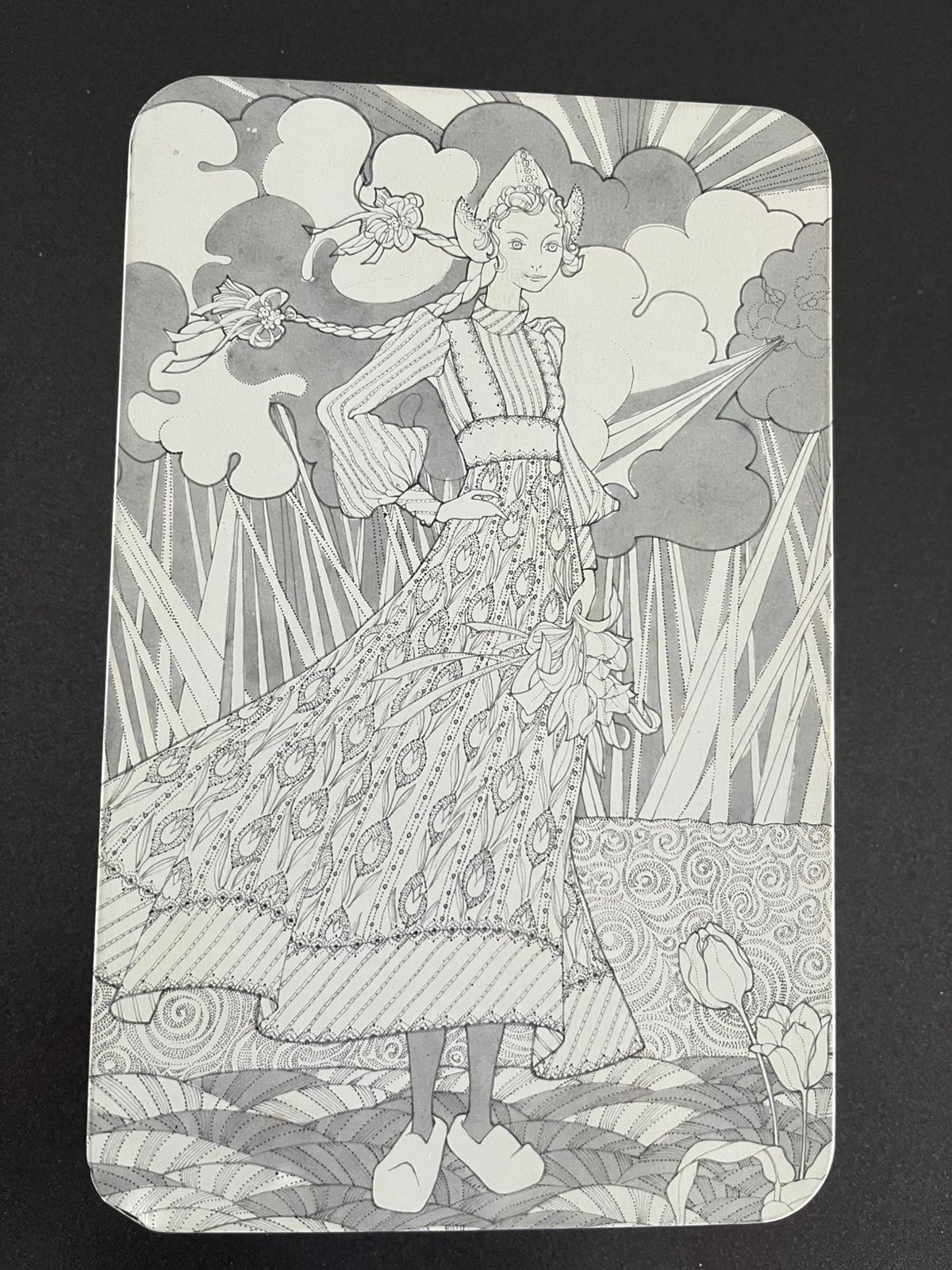 Vintage Verkade Blik - Boerenmeisje, Ophalen of Verzenden, Gebruikt, Koek(jes), Verkade