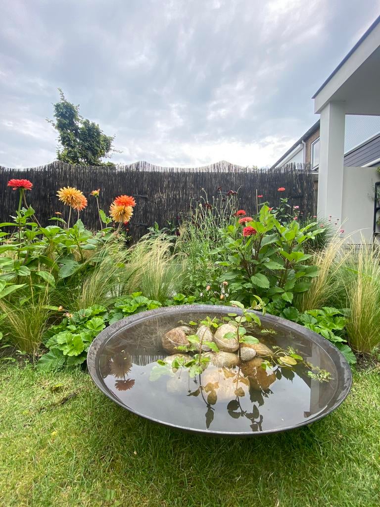 Waterschaal Cortenstaal 80 cm, Ophalen, Gebruikt, Overige materialen, Waterornament