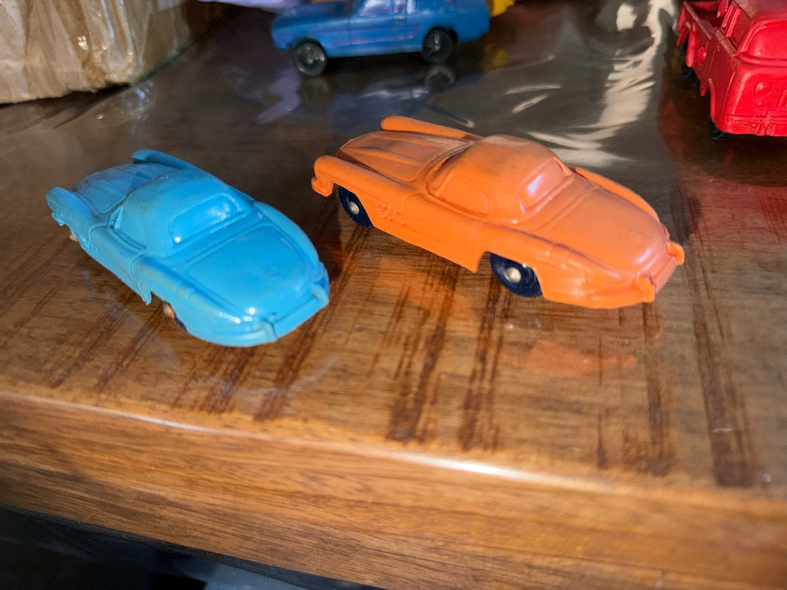 Twee Tomte Laerdal Mercedes 300SL uit grote verzameling, Gebruikt, Ophalen of Verzenden, C, Dd