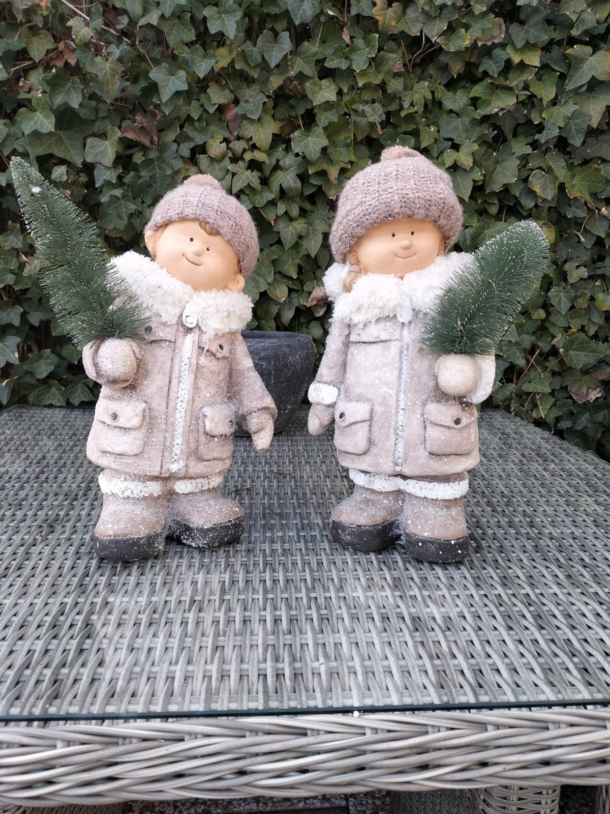 Set van 2 porseleinen poppen - 38 cm hoog, Verzamelen, Poppen, Ophalen of Verzenden, Gebruikt, Pop