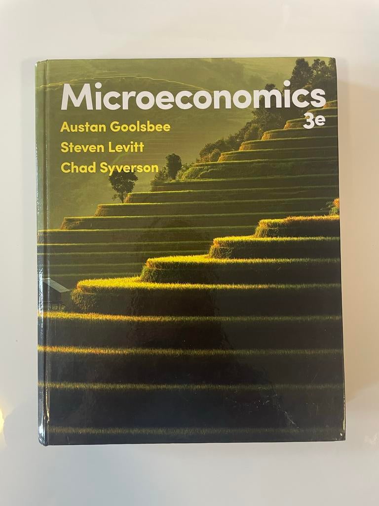 Microeconomics 3e - Goolsbee, Levitt, Syverson, Ophalen of Verzenden, Gelezen, Economie en Marketing