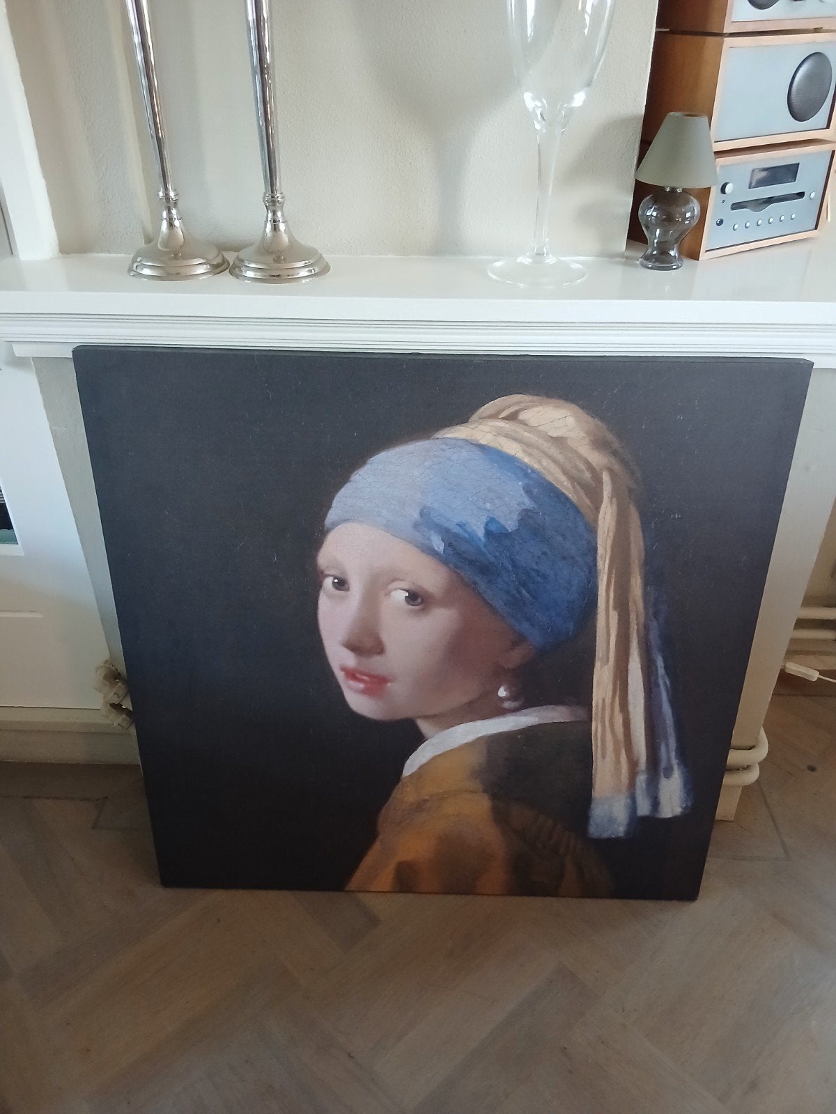 meisje met de parel, Ophalen, Zo goed als nieuw, Schilderij, 75 tot 100 cm