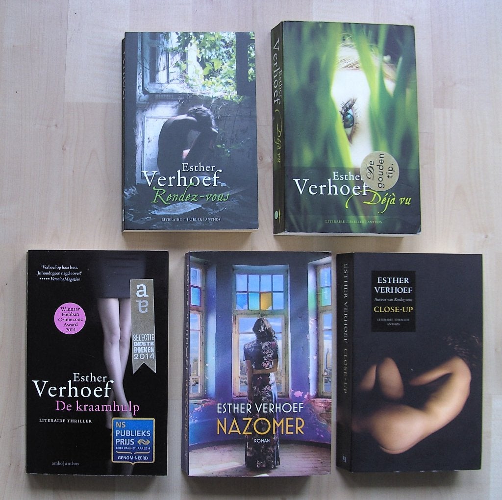 6x Esther Verhoef  Onrust / De Kraamhulp / Déjà vu / Nazomer, Boeken, Ophalen of Verzenden, Zo goed als nieuw, Esther Verhoef
