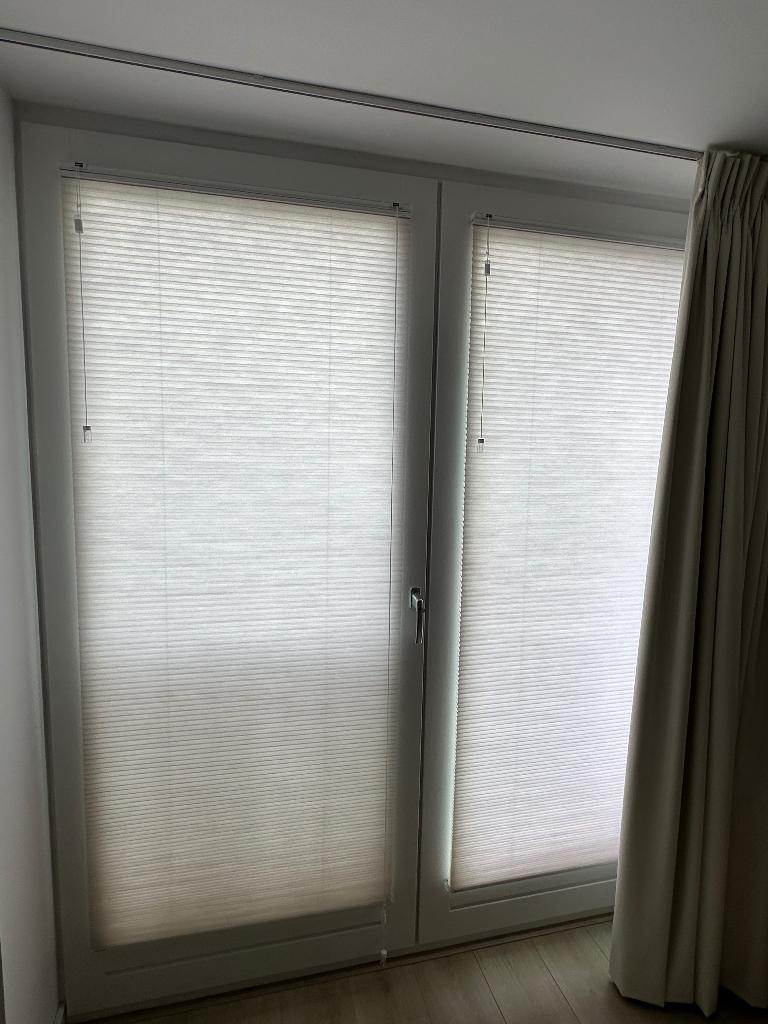 Plissé gordijn top down buttun up, Ophalen, Beige, 50 tot 100 cm, Zo goed als nieuw