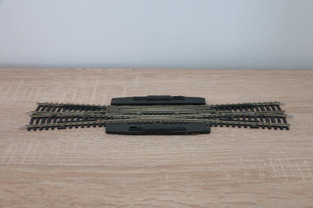 Engelse wissel H0 met bediening, Overige merken, Gebruikt, Gelijkstroom, Rails