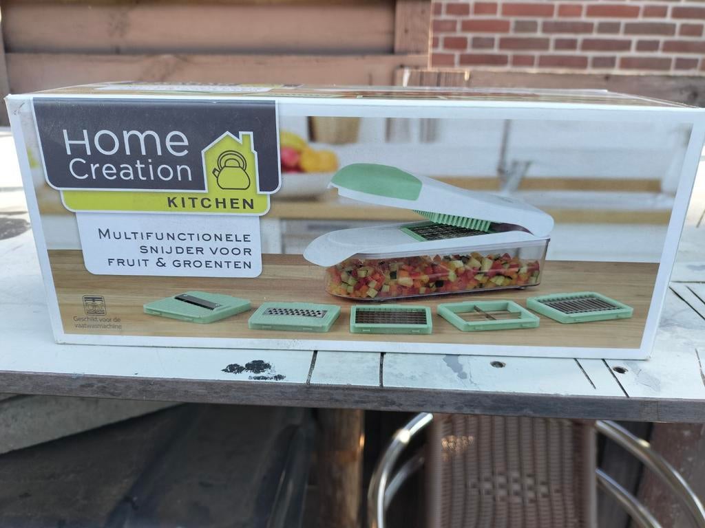Home Creation Multifunctionele Snijder voor Fruit & Groenten, Ophalen, Kunststof, Wit, Overige merken
