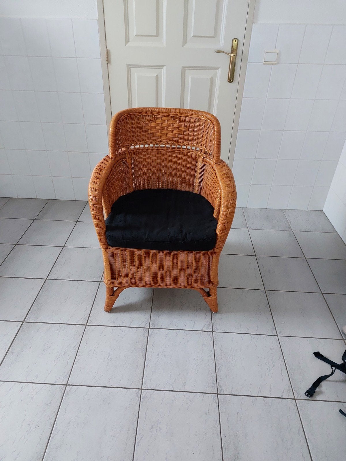 rotan stoel, Ophalen, Zo goed als nieuw, Bruin, Eén