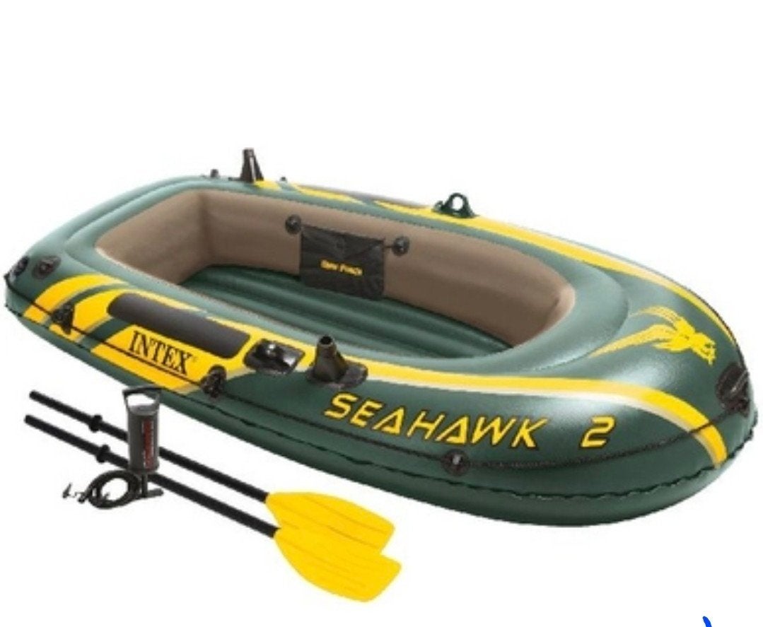 T.k. intex sea hawk 2 met houder, flonder en motor, Watersport en Boten, Kano's, Ophalen of Verzenden, Overige typen