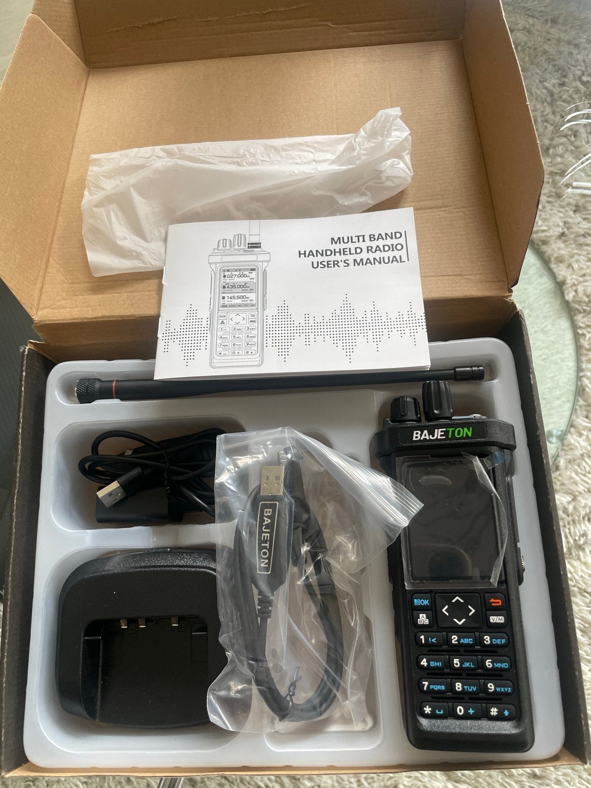 BAJETON BJ-9000 Multi-Band Two-Way Radio Portofoon nieuw, Nieuw, 15 km of meer, Ophalen of Verzenden, Portofoon of Walkie-talkie