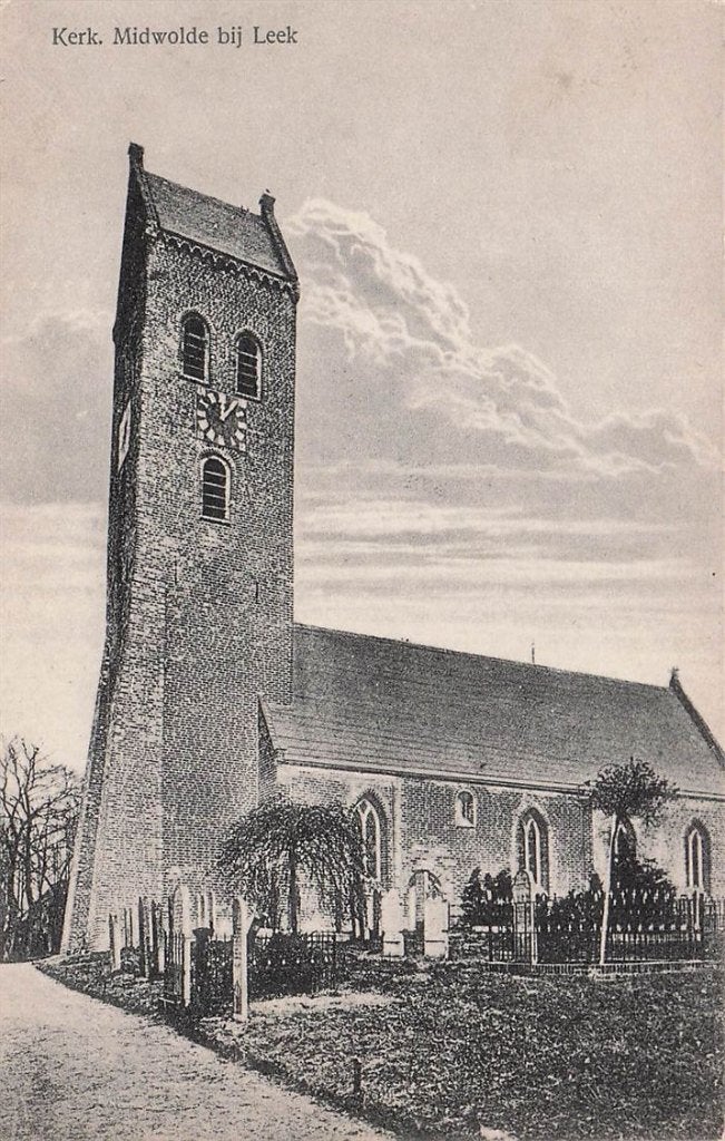 702-274-015 Kerk Midwolde Bij Leek, Verzenden, Voor 1920, Groningen