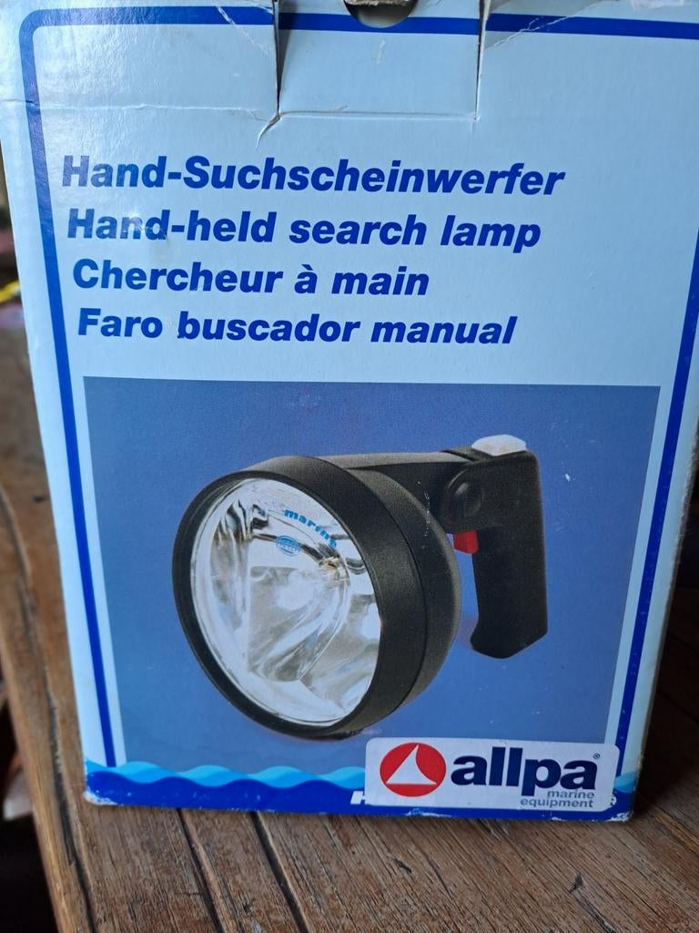 Allpa hand zoeklamp 12 volt, Ophalen of Verzenden, Nieuw, Elektra en Verlichting, Zeilboot of Motorboot